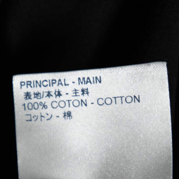 Pre Owned Louis Vuitton Black Cotton Smoke Printed T-Shirt S