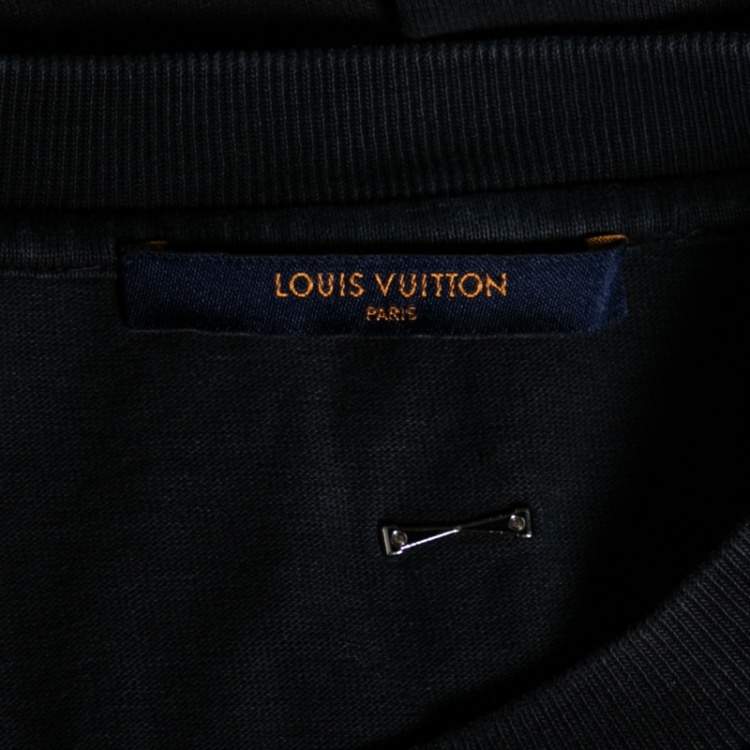 Pre Owned Louis Vuitton Grey Cotton Inside Out Short Sleeve Crew Neck T-Shirt S