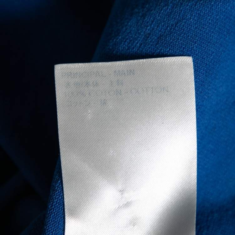 Pre Owned Louis Vuitton Blue Cotton Inside Out Short Sleeve Crew Neck T-Shirt M