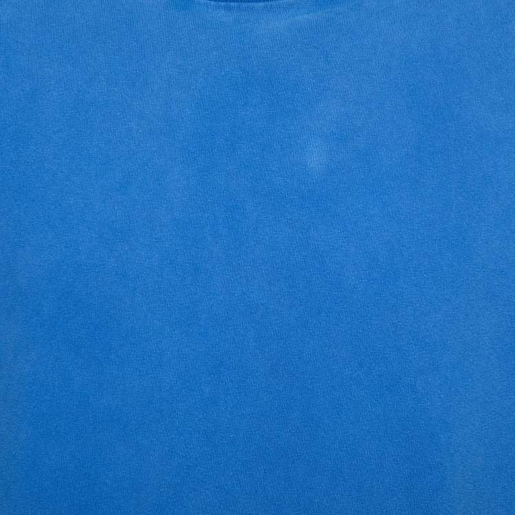 Pre Owned Louis Vuitton Blue Cotton Inside Out Short Sleeve Crew Neck T-Shirt M