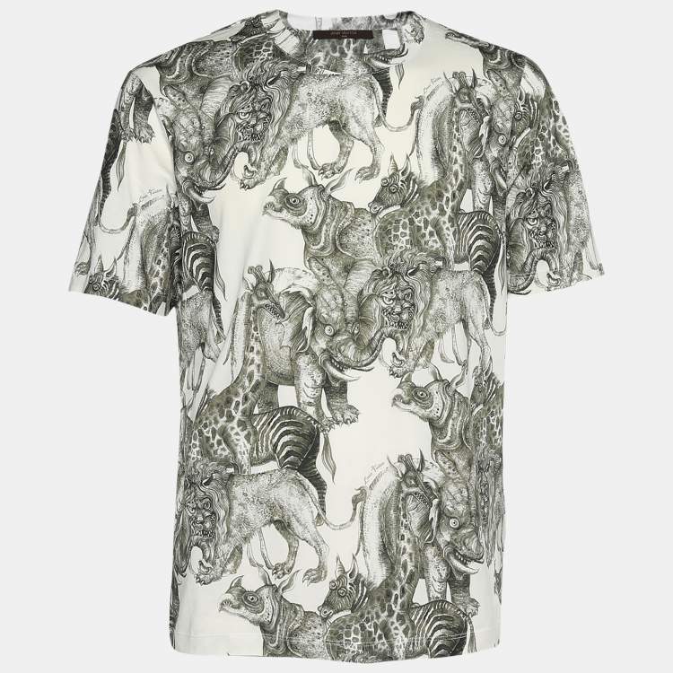 Mens Louis Vuitton Monogram Chapman Brothers Animal Print T-Shirt Sz MEDIUM