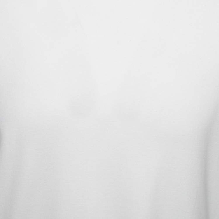 Pre Owned Louis Vuitton White Cotton Wardrobe Printed Crew Neck T-Shirt M