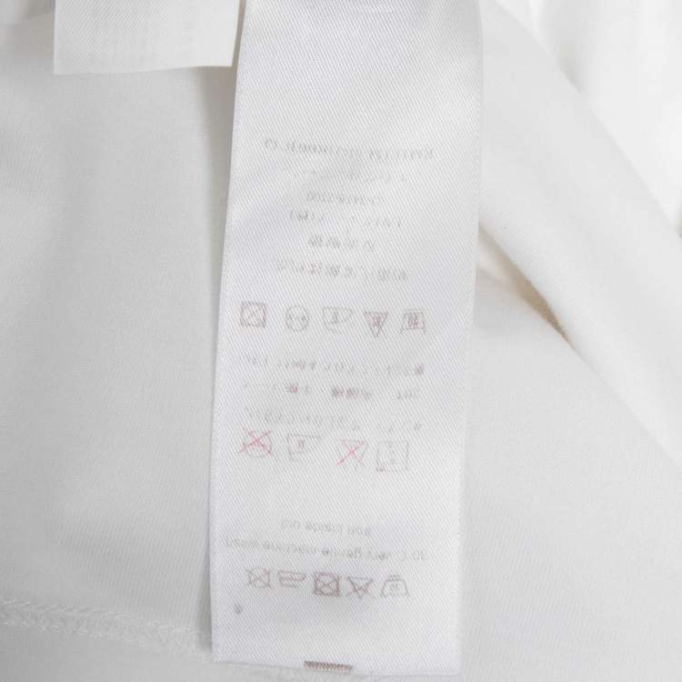 Pre Owned Louis Vuitton White Cotton Wardrobe Printed Crew Neck T-Shirt M