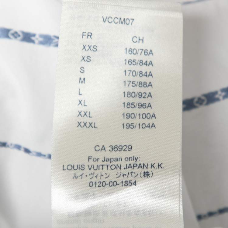 Pre Owned Louis Vuitton White Cotton Logo Embroidered Button Front Shirt L