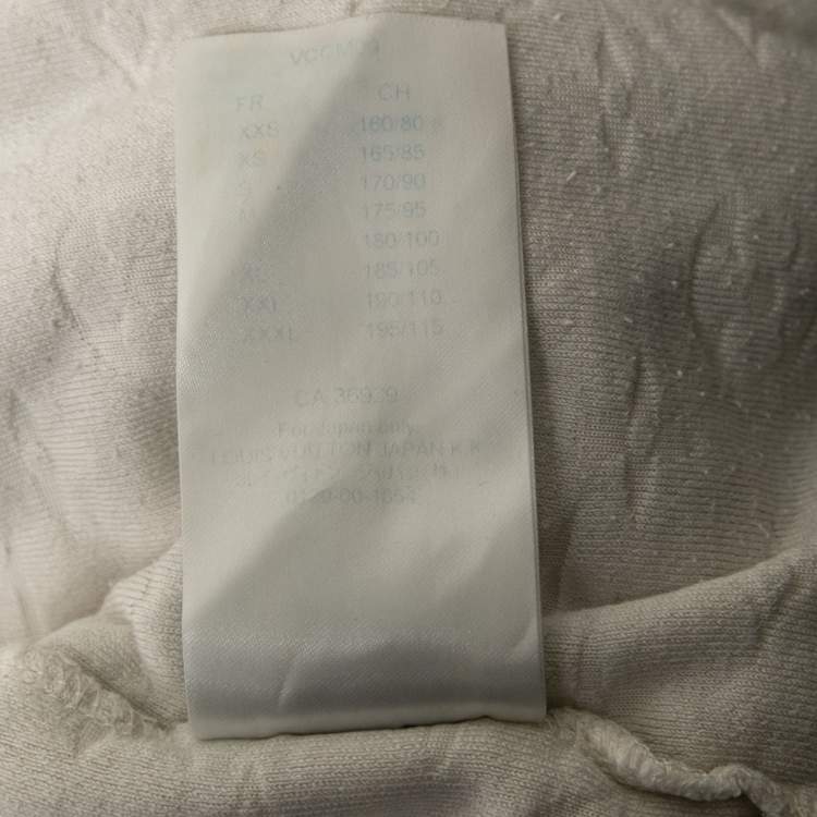 Pre Owned Louis Vuitton White Monogram Cotton Toweling T-Shirt XXL