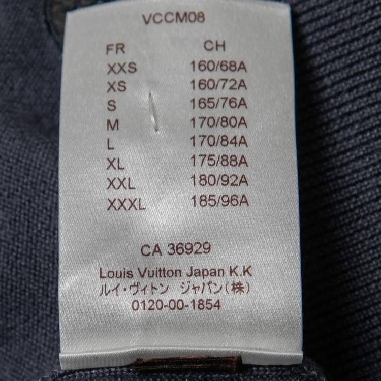 Pre Owned Louis Vuitton Grey Knit Zip Closure Jacket S