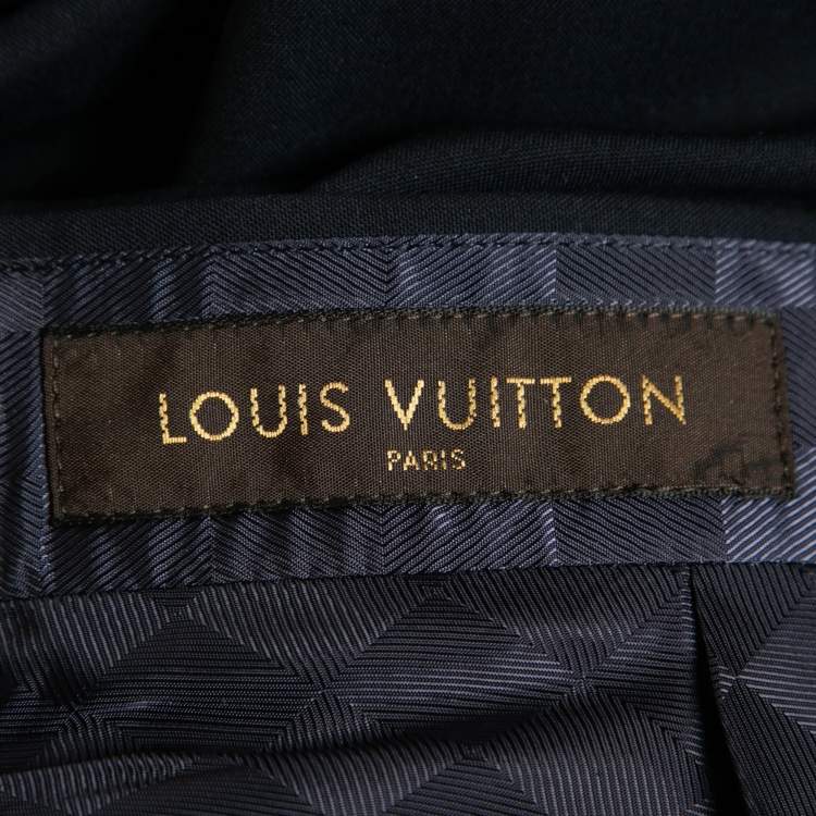 Pre Owned Louis Vuitton Navy Blue Wool Tailored Trousers XL
