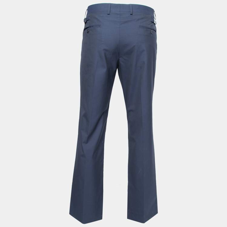 Pre Owned Louis Vuitton Navy Blue Wool Tailored Trousers XL