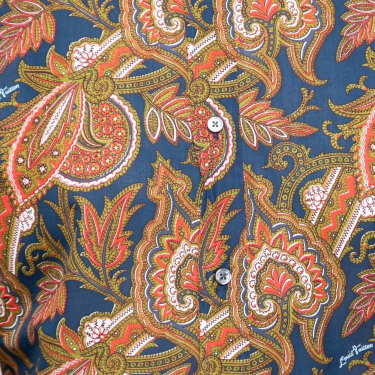 مملوكة مسبقًا Louis Vuitton Multicolor Printed Cotton Button Front Shirt XL