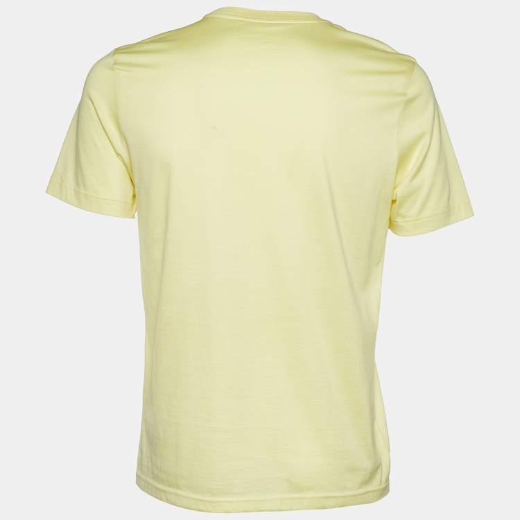 Pre Owned Louis Vuitton Pale Yellow Jersey Crew Neck T-Shirt S