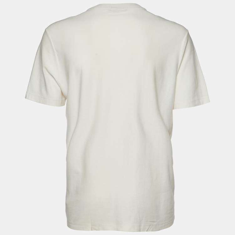 Cotton Jacquard Velour Spaceman Motif T-Shirt