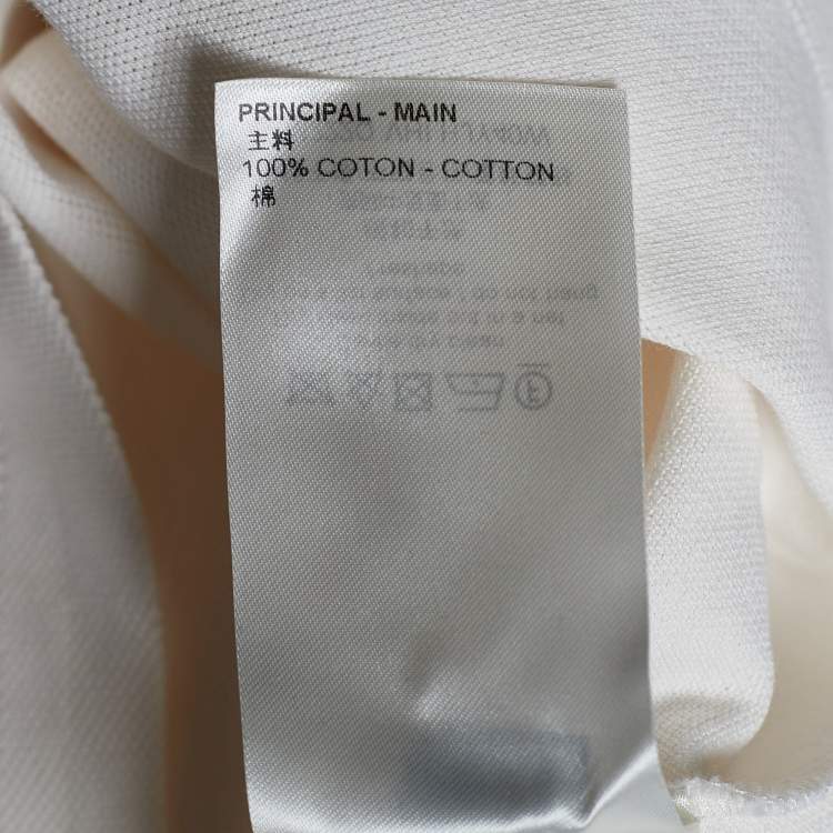مملوكة مسبقًا Louis Vuitton Ivory Half Damier Pattern Cotton Pocket Detail T-Shirt XL