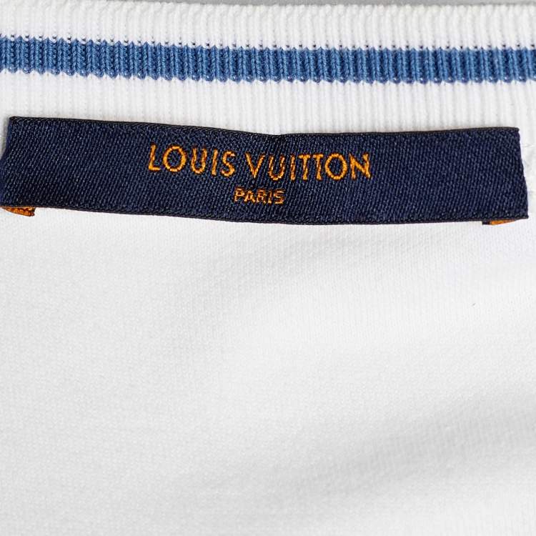 Pre Owned Louis Vuitton White Cotton National Parks Patch Applique T-Shirt XL