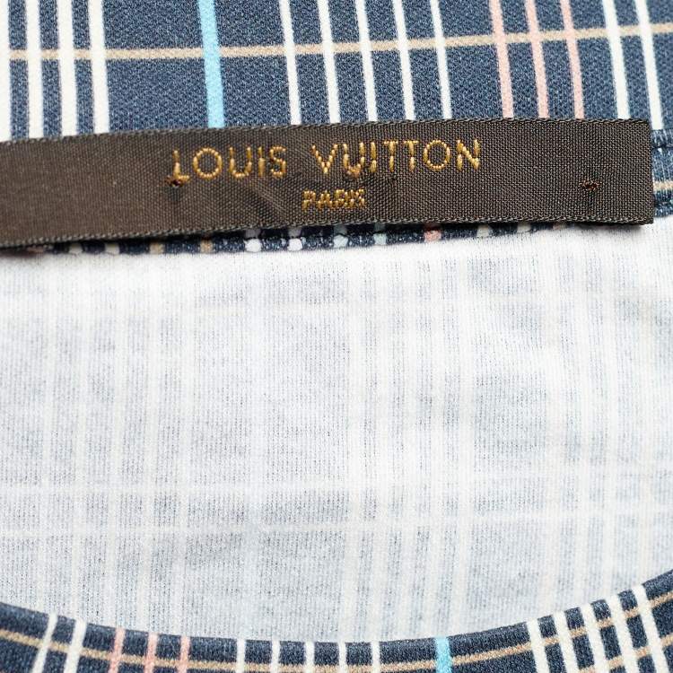 Pre Owned Louis Vuitton Blue Pret a Partir Print Jersey T-Shirt XL