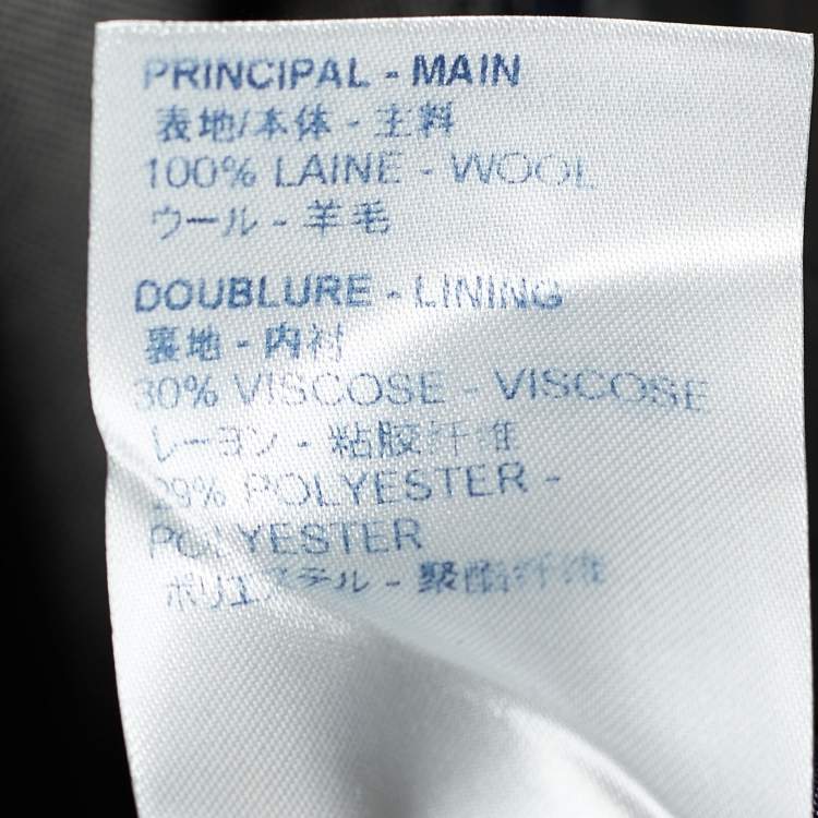 مملوكة مسبقًا Louis Vuitton Blue & Grey Wool Button Front Coat M