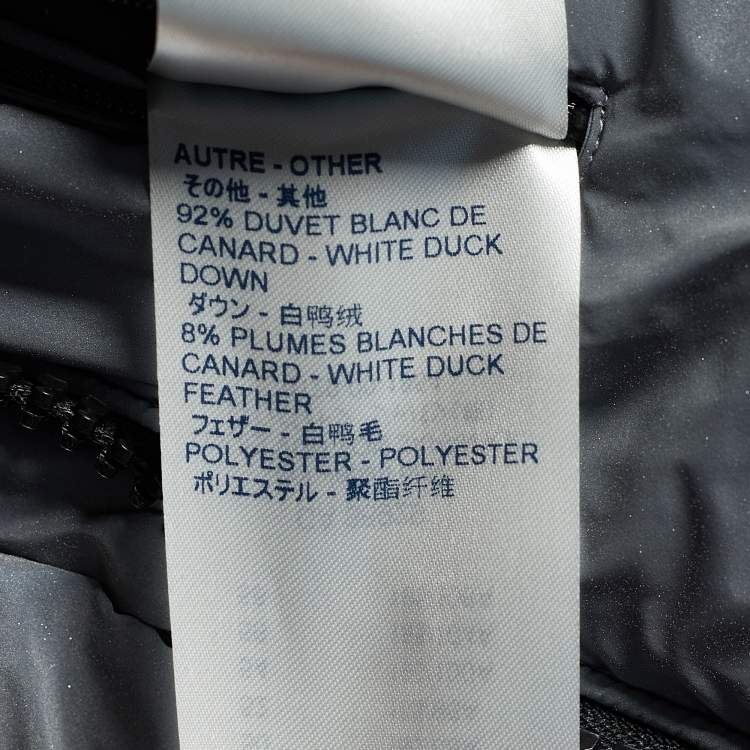 Pre Owned Louis Vuitton Grey Synthetic Quilted Patch Ski Down Jacket M