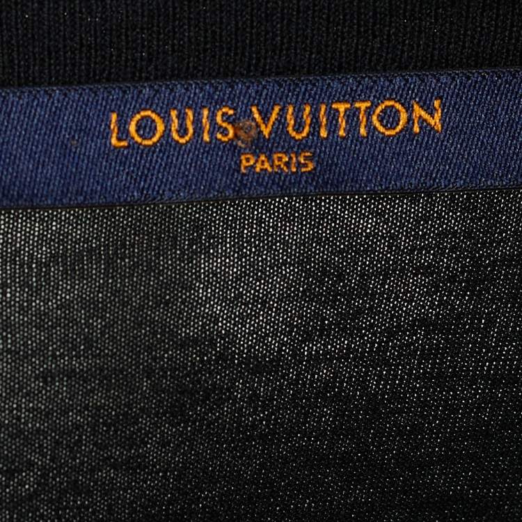 مملوكة مسبقًا Louis Vuitton Black Peace & Love Print Cotton Crew Neck T-Shirt XL