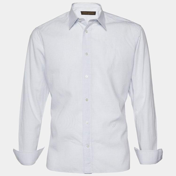 Louis Vuitton White Checked Cotton Long Sleeve Shirt XL Louis Vuitton | The  Luxury Closet