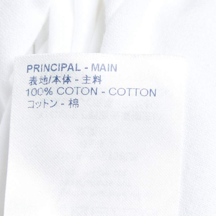 مملوكة مسبقًا Louis Vuitton White Peace & Love Print Cotton Crew Neck T-Shirt XL