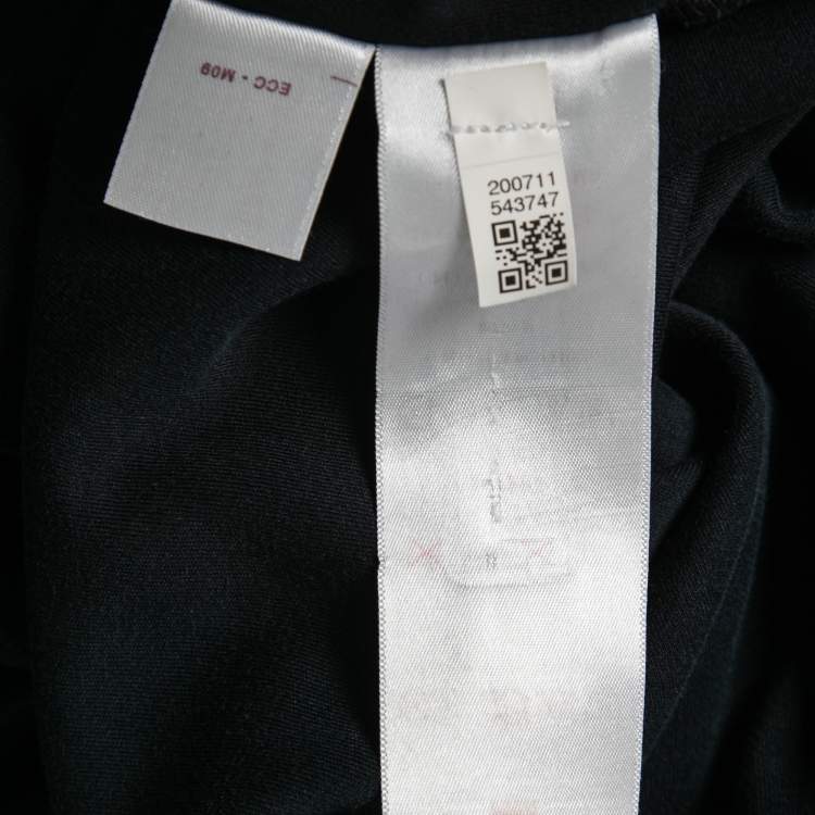 Pre Owned Louis Vuitton Navy Blue Cotton Pocket Detail Crewneck T-Shirt L