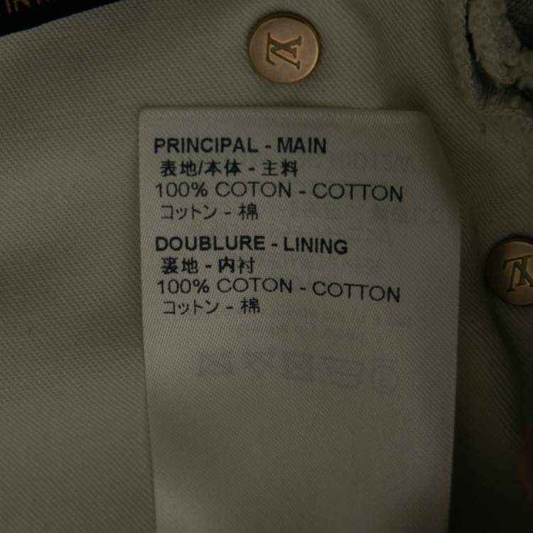Pre Owned Louis Vuitton Light Blue Denim Perforated Slim Jeans M Waist 32"