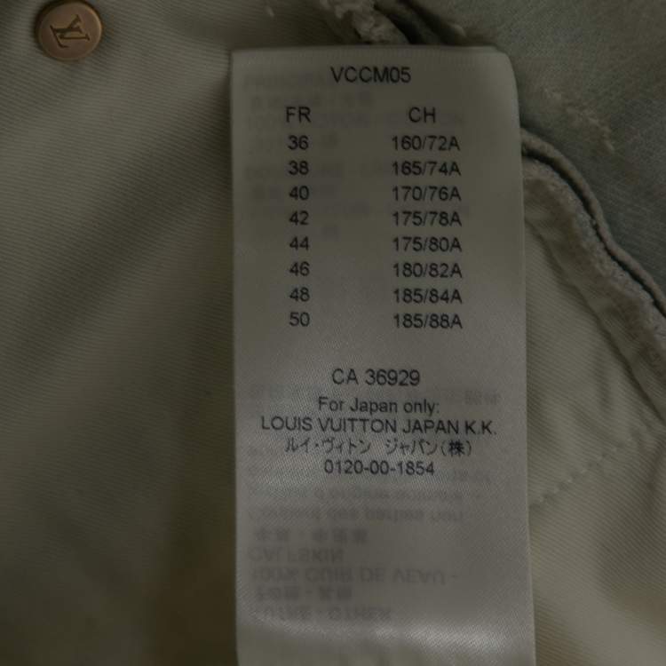 Pre Owned Louis Vuitton Light Blue Denim Perforated Slim Jeans M Waist 32"