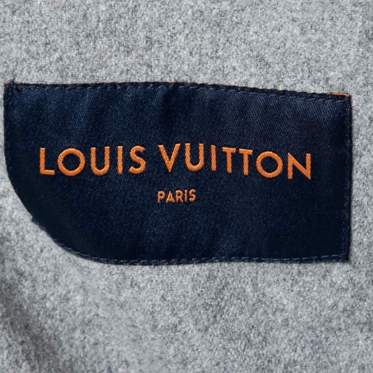 Pre Owned Louis Vuitton Grey Cashmere Monogram Boyhood Puffer Jacket XXS