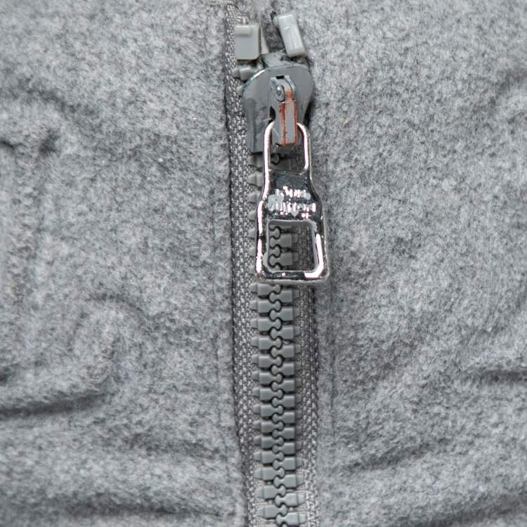 Pre Owned Louis Vuitton Grey Cashmere Monogram Boyhood Puffer Jacket XXS