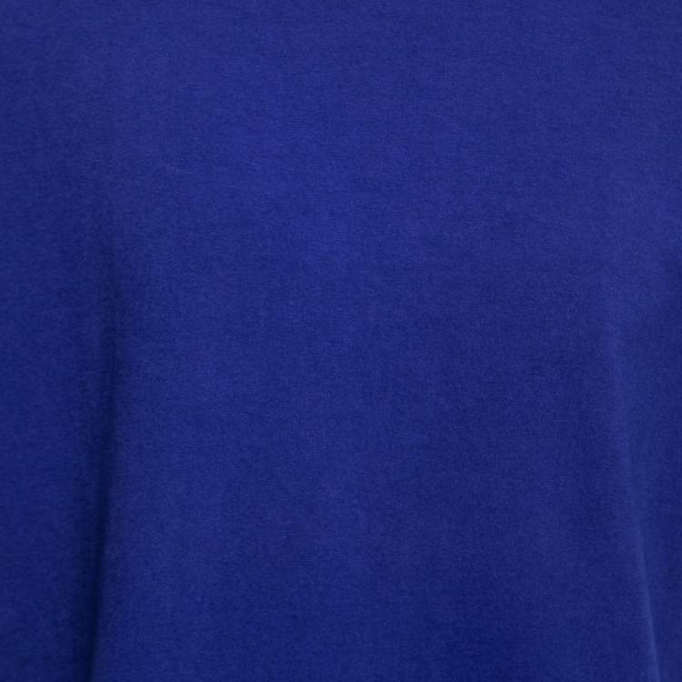 Pre Owned Louis Vuitton Blue Cotton Crewneck Short Sleeve T-Shirt XL