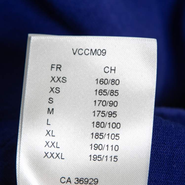 Pre Owned Louis Vuitton Blue Cotton Crewneck Short Sleeve T-Shirt XL