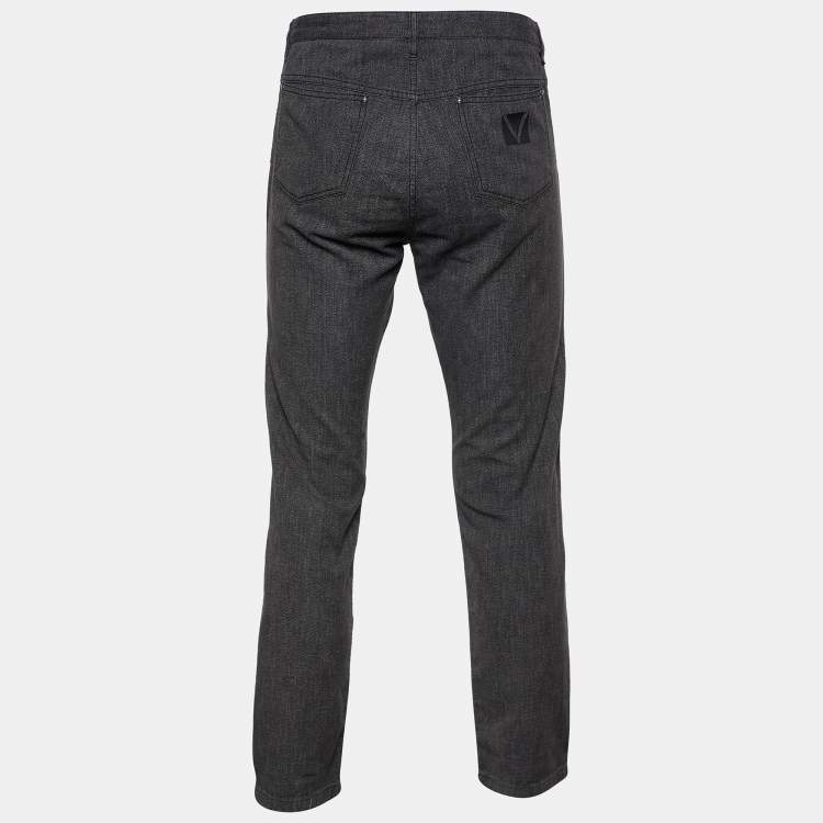Pre Owned Louis Vuitton Grey Denim Gaston V Jeans L