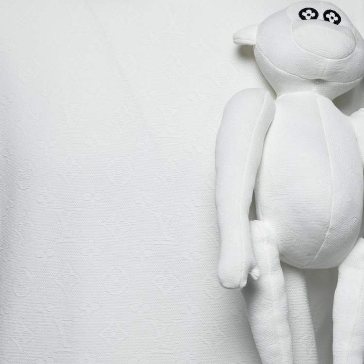 Pre Owned Louis Vuitton X Virgil Abloh White Cotton 3D Monkey T-Shirt M