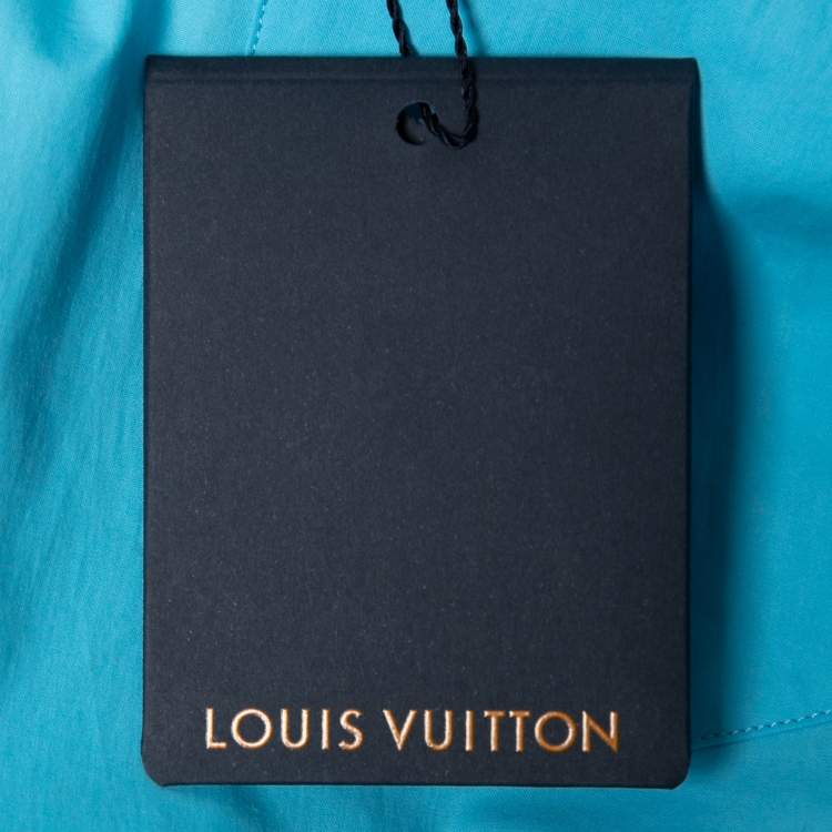 مملوكة مسبقًا Louis Vuitton Sky Blue Pocket Detail Button Front Shirt L