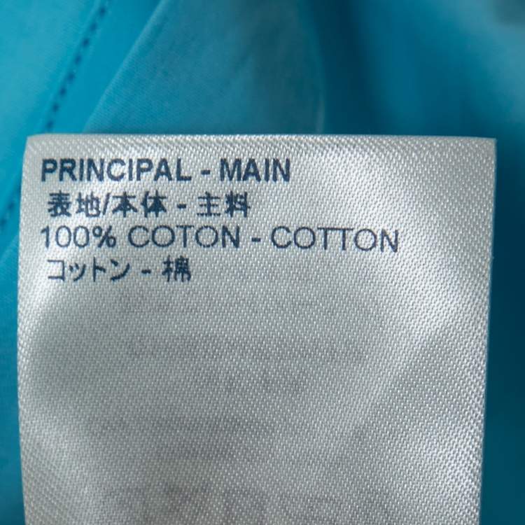 مملوكة مسبقًا Louis Vuitton Sky Blue Pocket Detail Button Front Shirt L