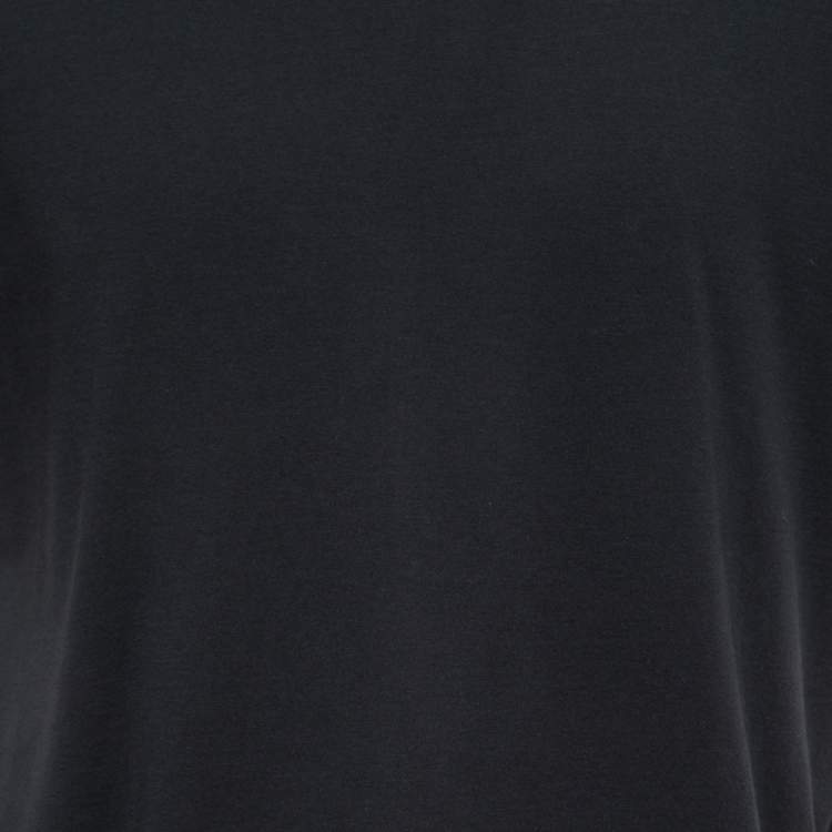 Pre Owned Louis Vuitton Dark Grey Cotton Jersey Stripe Detail T-Shirt XL