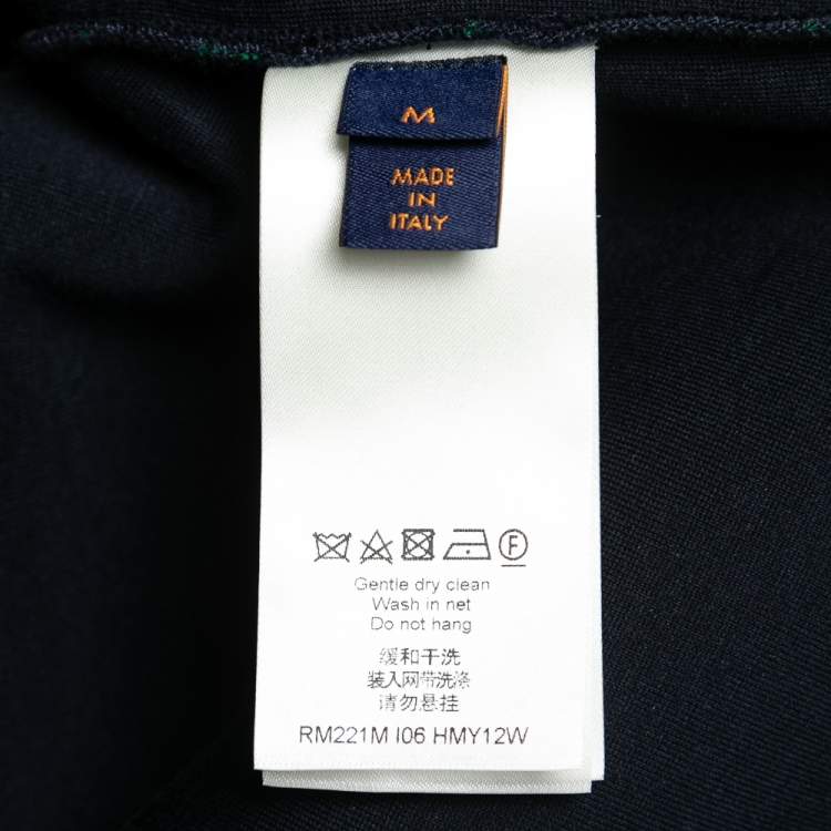 Pre Owned Louis Vuitton Navy Blue Cotton Gradient Monogram Fil Coup Sweatshirt M