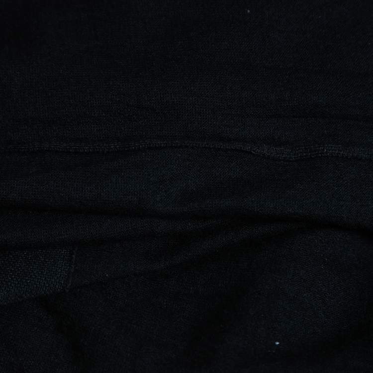 مملوكة مسبقًا Louis Vuitton Black Pointelle Knit Earth Motif T-Shirt L