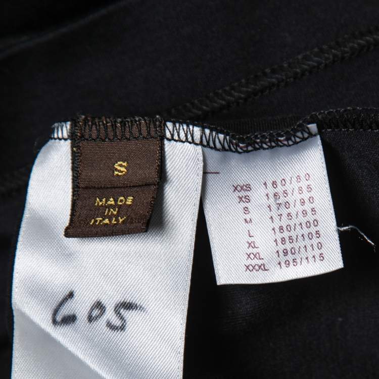 Pre Owned Louis Vuitton Black Cotton Long Sleeve T-Shirt S