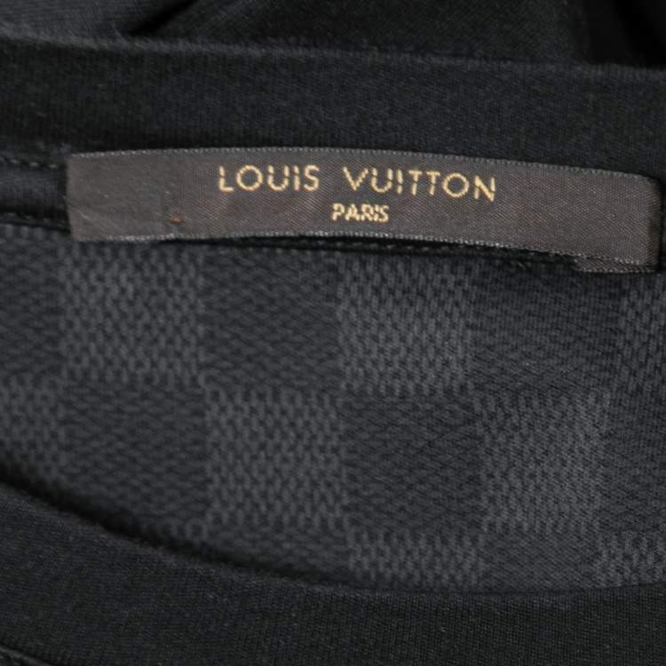 Pre Owned Louis Vuitton Black Cotton Long Sleeve T-Shirt S