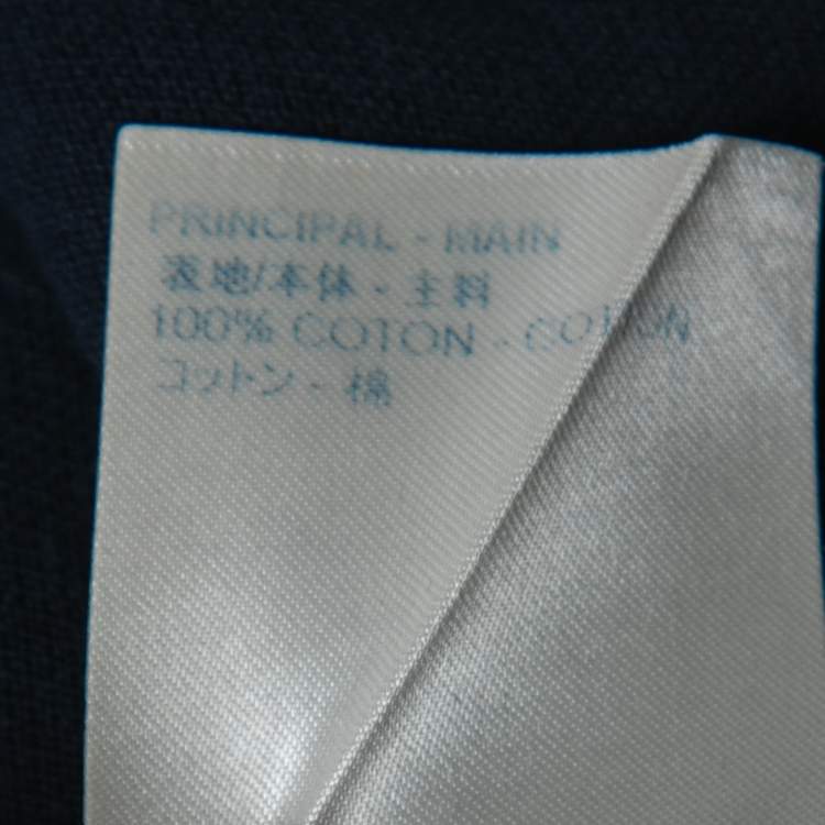 Pre Owned Louis Vuitton Navy Blue Cotton Pique T-Shirt XXL