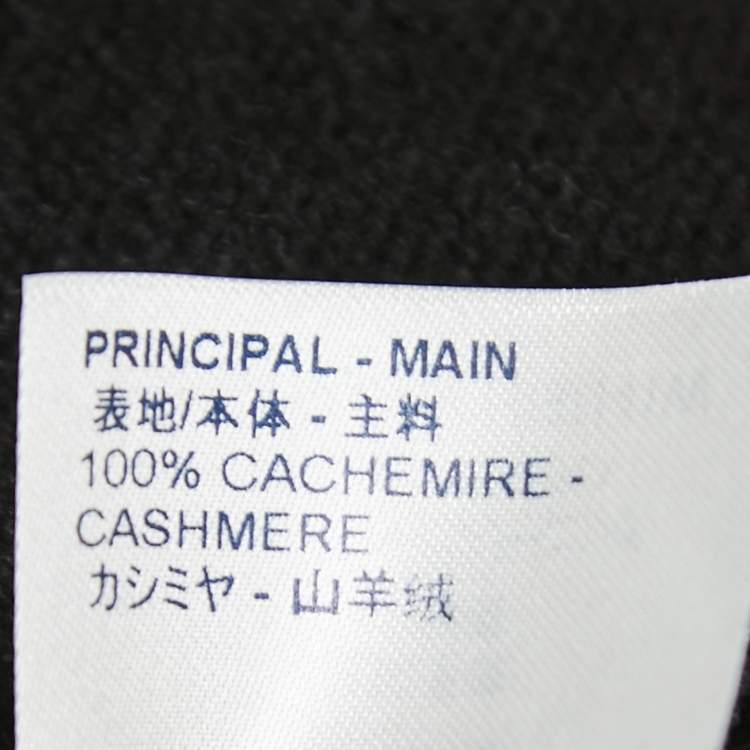 Pre Owned Louis Vuitton Black Cashmere Monogram Pullover 4XL