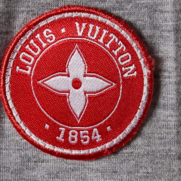 Pre Owned Louis Vuitton Grey Cotton Knit Varsity Detail T-Shirt XXL