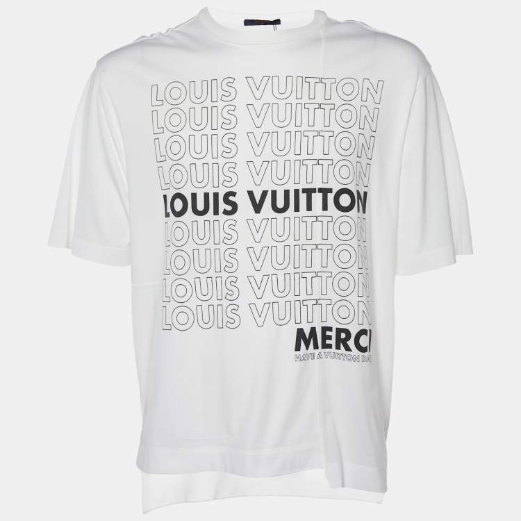 LOUIS VUITTON Short Sleeve Logo T-shirt Size S Authentic Men Used