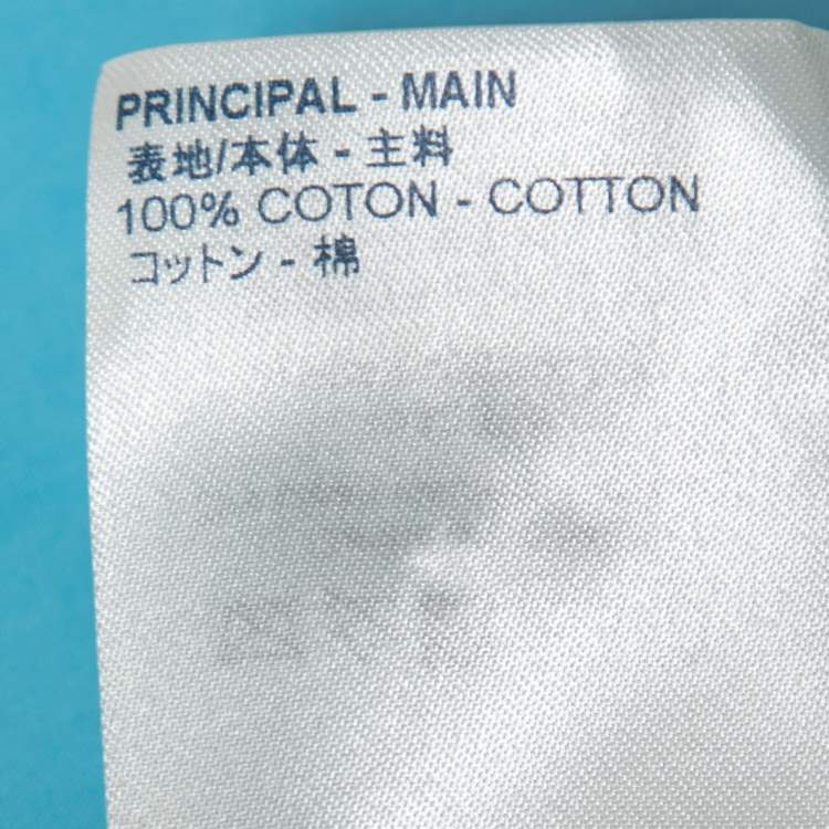 Pre Owned Louis Vuitton Sky Blue Pocket Detail Button Front Shirt M