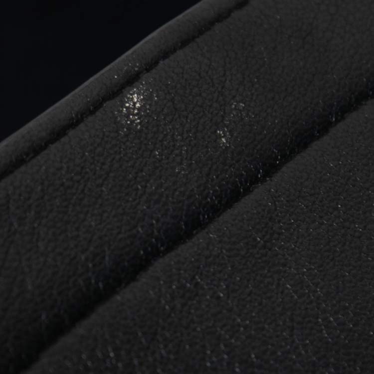 Pre Owned Louis Vuitton Navy Blue Monogram Embossed Leather Vest S