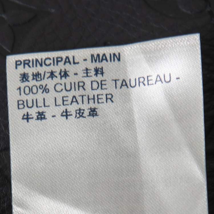 Pre Owned Louis Vuitton Navy Blue Monogram Embossed Leather Vest S