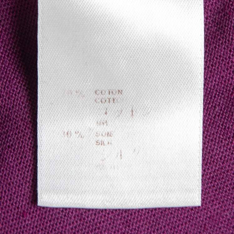 Pre Owned Louis Vuitton Purple Knit V-Neck Jumper L