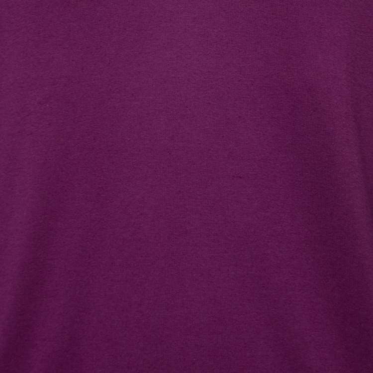 Pre Owned Louis Vuitton Purple Knit V-Neck Jumper L