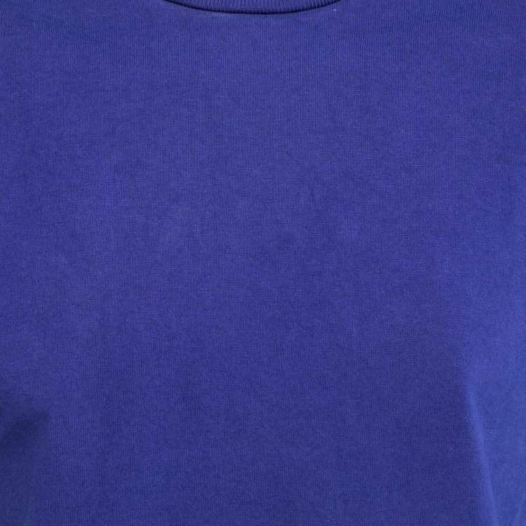 مملوكة مسبقًا Louis Vuitton Blue Cotton Crew Neck Half SleeveT-Shirt S