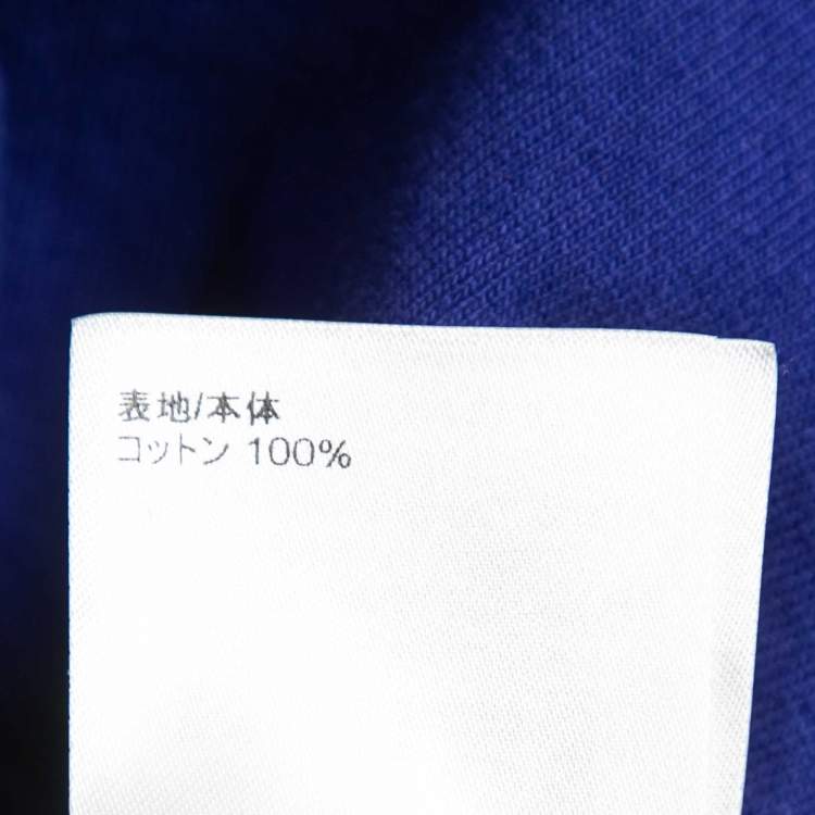 مملوكة مسبقًا Louis Vuitton Blue Cotton Crew Neck Half SleeveT-Shirt S